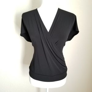 Banana Republic Wrap Front V-neck Short Sleeve Top